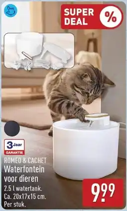 ALDI Romeo & Cachet Waterfontein voor Dieren aanbieding
