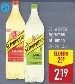 ALDI Schweppes Agrumes of lemon aanbieding