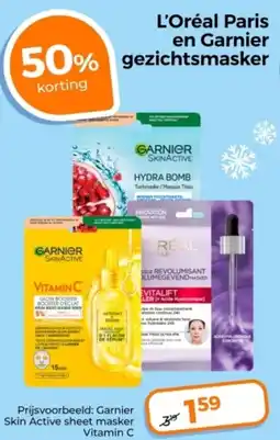 Trekpleister L'Oréal Paris en Garnier gezichtsmasker aanbieding