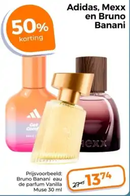 Trekpleister Adidas, Mexx en Bruno Banani aanbieding