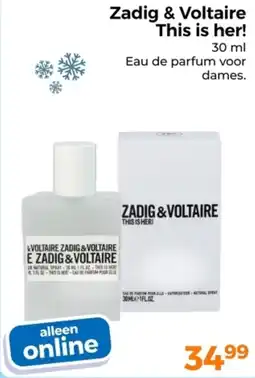 Trekpleister Zadig & Voltaire This is her! aanbieding