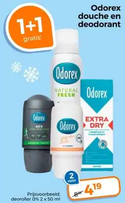 Trekpleister Odorex douche en deodorant aanbieding