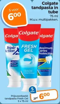 Trekpleister Colgate Tandpasta in Tube aanbieding