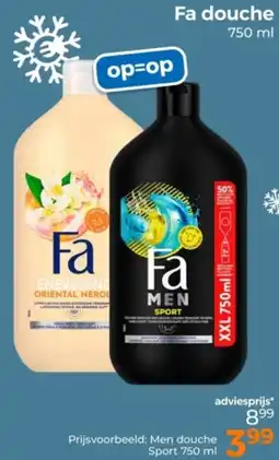 Trekpleister Fa douche aanbieding