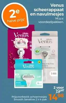 Trekpleister Venus scheerappaat en navulmesjes aanbieding