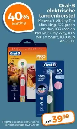 Trekpleister Oral-B elektrische tandenborstel aanbieding