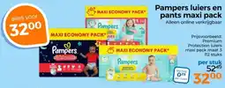 Trekpleister Pampers luiers en pants maxi pack aanbieding