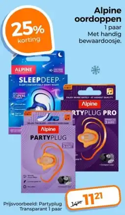 Trekpleister Alpine oordoppen aanbieding