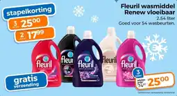 Trekpleister Fleuril wasmiddel Renew vloeibaar aanbieding