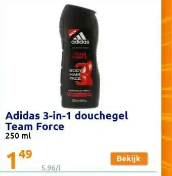 Action Adidas 3-In-1 Douchegel Team Force aanbieding