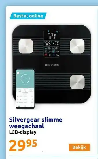 Action Silver Gear Slimme Weegschaal aanbieding