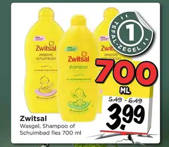 Vomar Voordeelmarkt Zwitsal Wasgel, Shampoo Of Schuimbad aanbieding