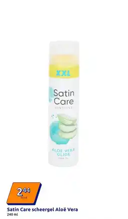 Action Satin Care scheergel Aloë Vera aanbieding