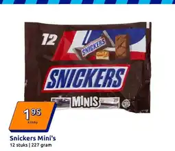 Action Snickers Mini's aanbieding