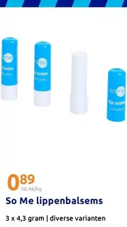 Action So Me lippenbalsems aanbieding
