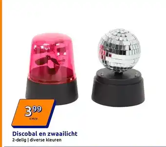 Action Discobal en zwaailicht aanbieding