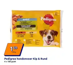Action Pedigree hondenvoer Kip & Rund aanbieding