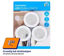 Action Grundig led-druklampen aanbieding