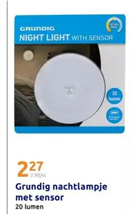 Action Grundig nachtlampje met sensor aanbieding