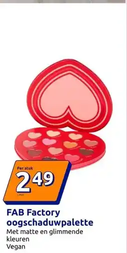 Action FAB Factory oogschaduwpalette aanbieding