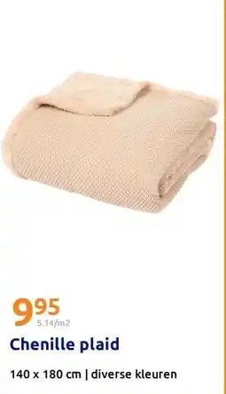 Action Chenille plaid aanbieding