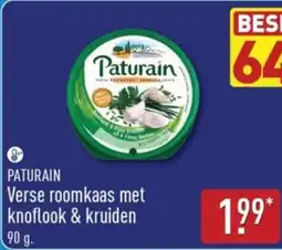 ALDI Paturain Verse roomkaas met knoflook & kruiden aanbieding