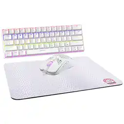 MediaMarkt QWARE Gaming Bundel - El Paso Bedraad Gamingtoetsenbord en -muis Wit aanbieding