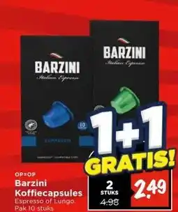 Vomar Voordeelmarkt Barzini Koffiecapsules aanbieding
