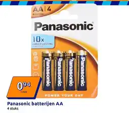 Action Panasonic batterijen AA aanbieding