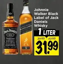 Vomar Voordeelmarkt Johnnie Walker Black Label of Jack Daniels Whisky aanbieding