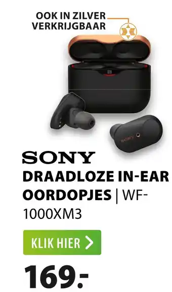 Expert Sony draadloze in-ear oordopjes | wf- 1000xm3 aanbieding