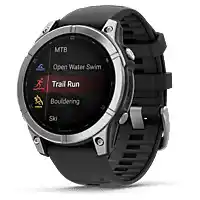 MediaMarkt GARMIN fenix E RVS Smartwatch Zilver-Zwart aanbieding