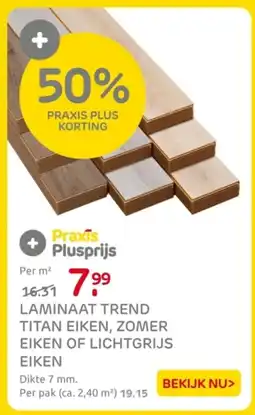 Praxis Laminaat trend titan eiken zomer eiken of lichtgrijs eiken aanbieding