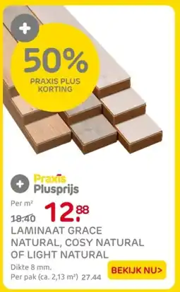 Praxis Laminaat grace natural cosy natural of light natural aanbieding