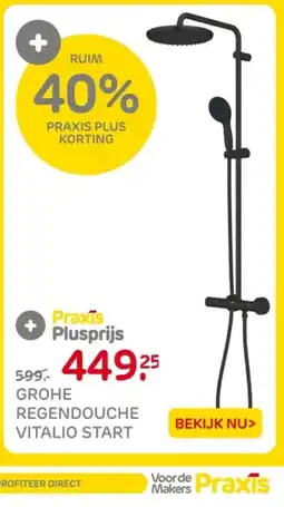 Praxis Grohe regendouche vitalio start aanbieding