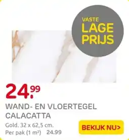 Praxis Wand en vloertegel calacatta aanbieding
