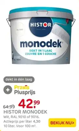 Praxis Histor monodek aanbieding