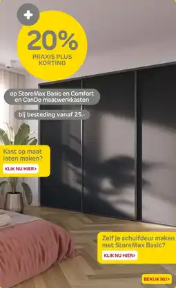 Praxis Op StoreMax Basic en Comfort en CanDo maatwerkkasten aanbieding