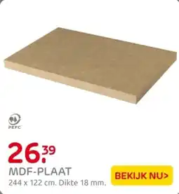 Praxis MDF-PLAAT aanbieding