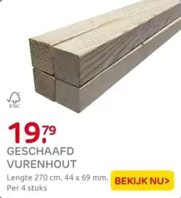 Praxis Geschaafd vurenhout aanbieding