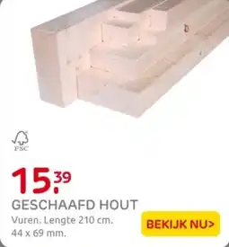 Praxis Geschaafd hout aanbieding