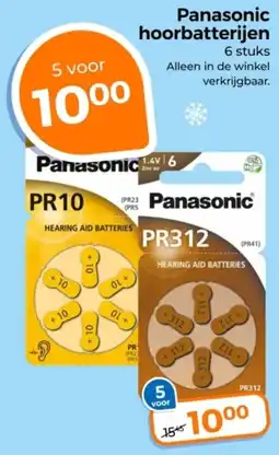 Trekpleister Panasonic hoorbatterijen aanbieding