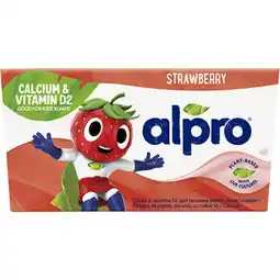 Albert Heijn Alpro Yoghurt aardbei kids 4-pack aanbieding
