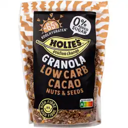Albert Heijn Holie's Granola low carb cacao nuts & seeds aanbieding