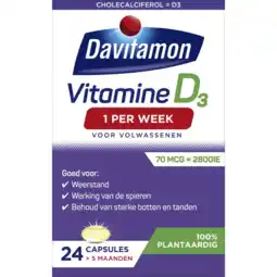 Albert Heijn Davitamon Vitamin D1 volwassenen 100% plantaardig aanbieding