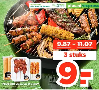 PLUS PLUS BBQ Vlees, vis of vega aanbieding