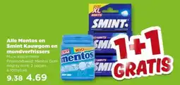 PLUS Alle Mentos en Smint Kauwgom en mondverfrissers aanbieding