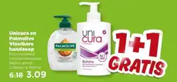 PLUS Unicura en Palmolive Vloeibare handzeep aanbieding