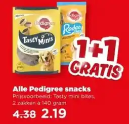 PLUS Alle Pedigree snacks aanbieding