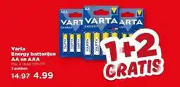 PLUS Varta Energy batterijen AA en AAA aanbieding